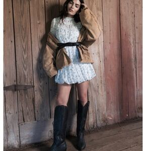 Tecovas x Kristopher Brock Ava Dress Medium Blue Floral